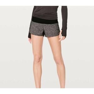 Lululemon Speed Up Short 2.5" Heather Lux Multi Black Women's Size 4